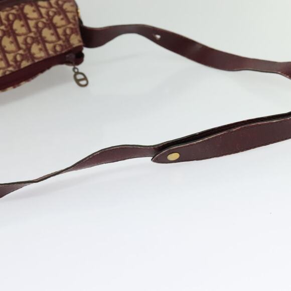 DIOR Trotter Canvas Shoulder Bag Red Gold - Picture 7 of 12